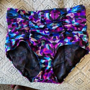 Torrid Geometric Print High-Waisted Bikini Bottoms